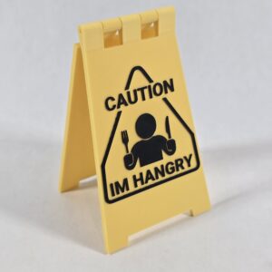 Caution: Mini 3D Printed Desk Sign